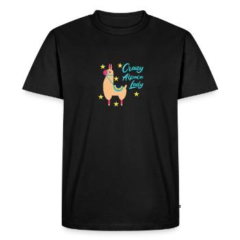 Folle Alpaga Lady Alpaka - T-shirt Premium bio Homme - noir - Devant - Nico (187cm)