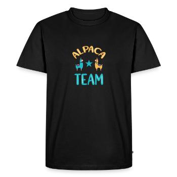 Alpaca Team Drôle Alpaga - T-shirt Premium bio Homme - noir - Devant - Nico (187cm)