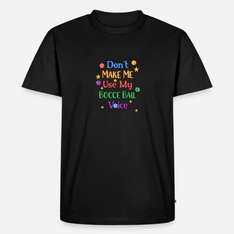 Boccia Boule Petanque - Männer Premium Bio T-Shirt - Schwarz