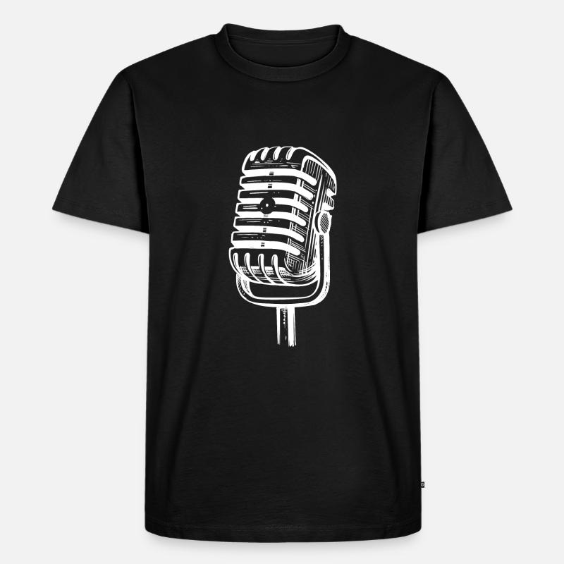 Microphon Design - Männer Premium Bio T-Shirt - Schwarz