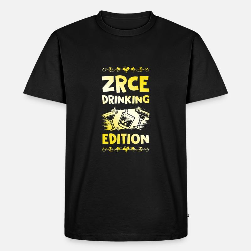 Zrce Drinking Spruch - Männer Premium Bio T-Shirt - Schwarz