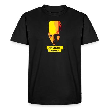 Colored Ancient Skull - Men's Premium Organic T-Shirt - black - Front - Nico (187cm)