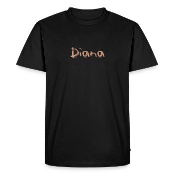 Nom Diana - T-shirt Premium bio Homme - noir - Devant - Nico (187cm)