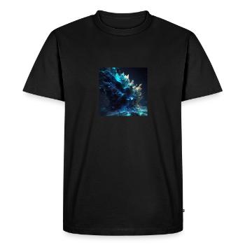 Art numérique Abstrait n°2 - T-shirt Premium bio Homme - noir - Devant - Nico (187cm)
