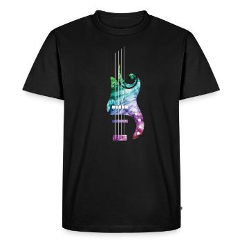 Bass lover | Bass | Colorful - Men's Premium Organic T-Shirt - black - Front - Nico (187cm)