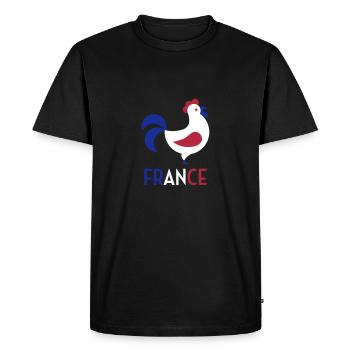 France Français Française French Frankreich - Men's Premium Organic T-Shirt - black - Front - Nico (187cm)