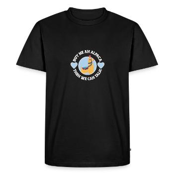 Achetez-moi un alpaga drôle d’alpaga - T-shirt Premium bio Homme - noir - Devant - Nico (187cm)