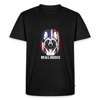 Belgian Malinois - Men's Premium Organic T-Shirt - black - Front - Nico (187cm)