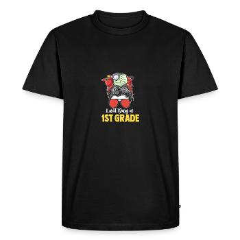 Cute Last Day Of School Messy Bun Last Day Of 1st - Men's Premium Organic T-Shirt - black - Front - Nico (187cm)