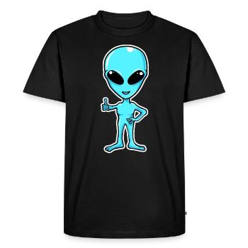 Extraterrestre - T-shirt Premium bio Homme - noir - Devant - Nico (187cm)