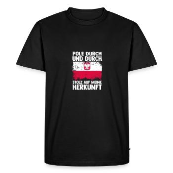 Polonais Pologne - T-shirt Premium bio Homme - noir - Devant - Nico (187cm)