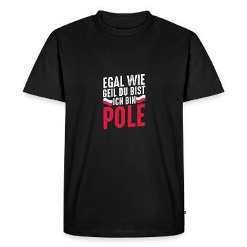 Polonais Pologne - T-shirt Premium bio Homme - noir - Devant - Nico (187cm)