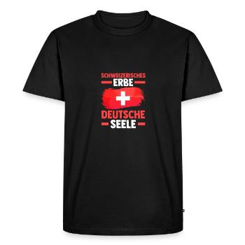 Suisse suisse - T-shirt Premium bio Homme - noir - Devant - Nico (187cm)
