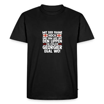 Georgian Georgia - Men's Premium Organic T-Shirt - black - Front - Nico (187cm)