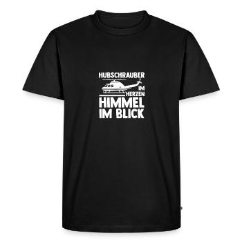 Pilot Helicopter Helicopter - Men's Premium Organic T-Shirt - black - Front - Nico (187cm)