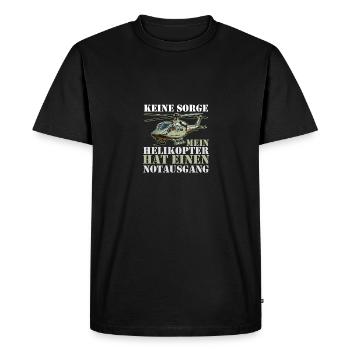 Pilot Helicopter Helicopter - Men's Premium Organic T-Shirt - black - Front - Nico (187cm)