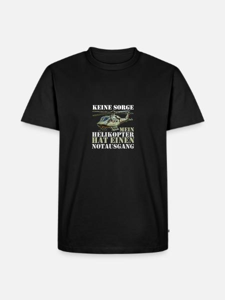 Pilot Helicopter Helicopter - Men's Premium Organic T-Shirt - black