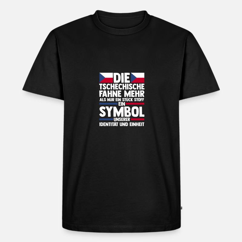 Tschechen Tschechisch Tschechien - Männer Premium Bio T-Shirt - Schwarz