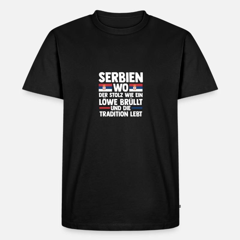 Serbe Serbe Serbie - T-shirt Premium bio Homme - noir