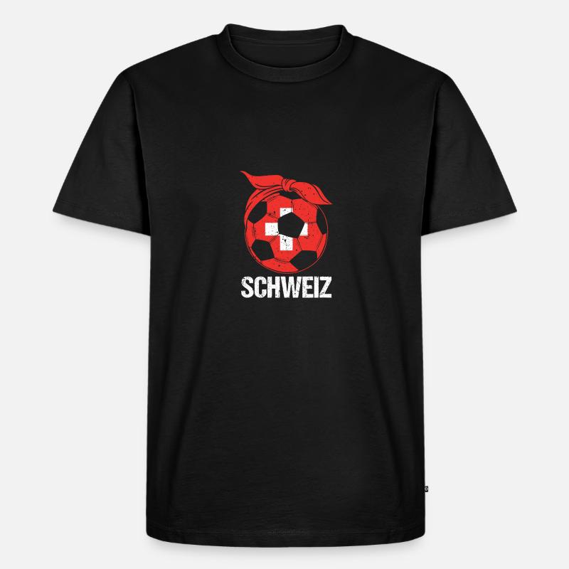 Schweizer Mama Mutter Schweiz - Männer Premium Bio T-Shirt - Schwarz