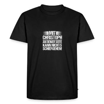 First name Chris Christoph - Men's Premium Organic T-Shirt - black - Front - Nico (187cm)