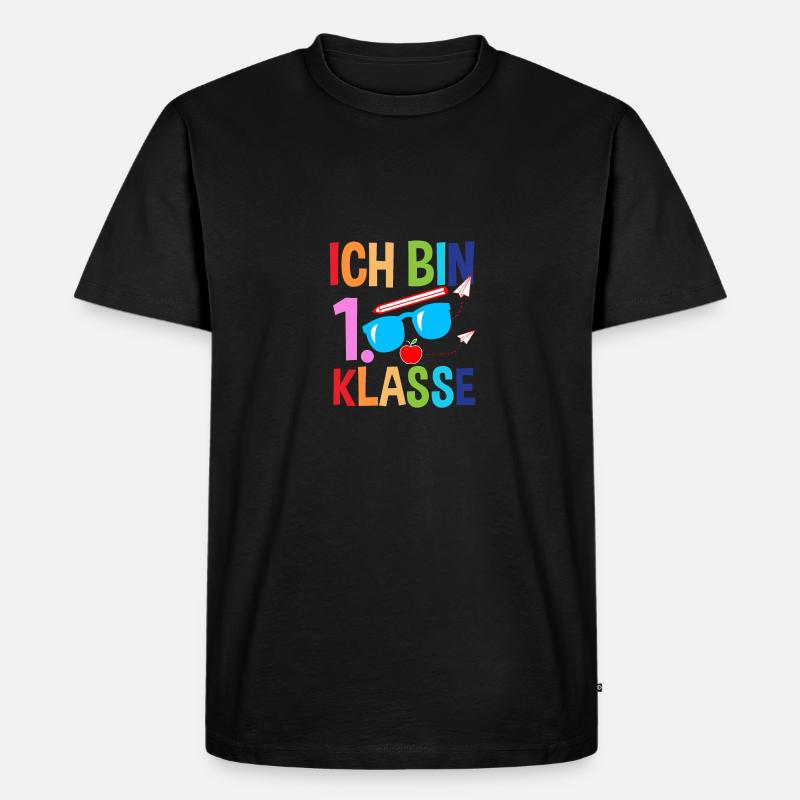 Erste Klasse Schulkind Schulbeginn Einschulung - Männer Premium Bio T-Shirt - Schwarz