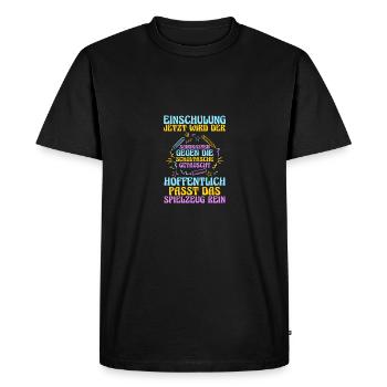 Jeunes quittant les garderies pour la rentrée scolaire Inscription des enfants à l’école - T-shirt Premium bio Homme - noir - Devant - Nico (187cm)