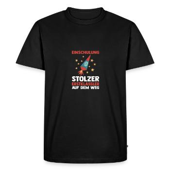 Jeunes quittant les garderies pour la rentrée scolaire Inscription des enfants à l’école - T-shirt Premium bio Homme - noir - Devant - Nico (187cm)