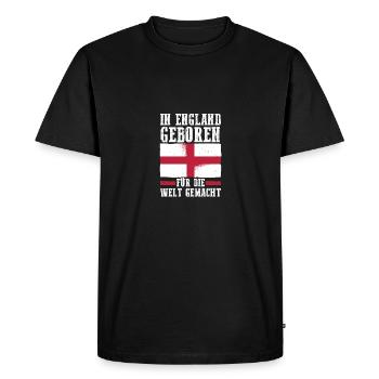 Grande-Bretagne Anglais Angleterre - T-shirt Premium bio Homme - noir - Devant - Nico (187cm)