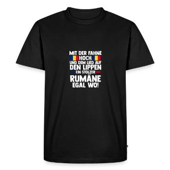 Roumain Roumanie Roumanie - T-shirt Premium bio Homme - noir - Devant - Nico (187cm)