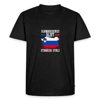 Slovènes Slovénie - T-shirt Premium bio Homme - noir - Devant - Nico (187cm)