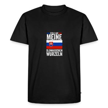 Slovaquie Slovaquie - T-shirt Premium bio Homme - noir - Devant - Nico (187cm)