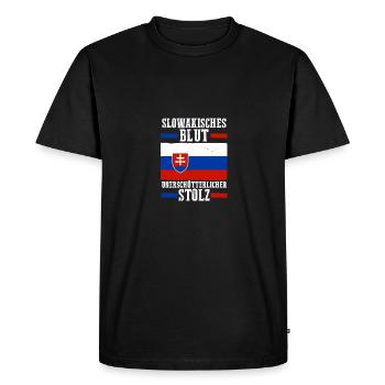 Slovaquie Slovaquie - T-shirt Premium bio Homme - noir - Devant - Nico (187cm)