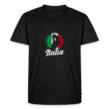 Italie Italien Italien Italie - T-shirt Premium bio Homme - noir - Devant - Nico (187cm)