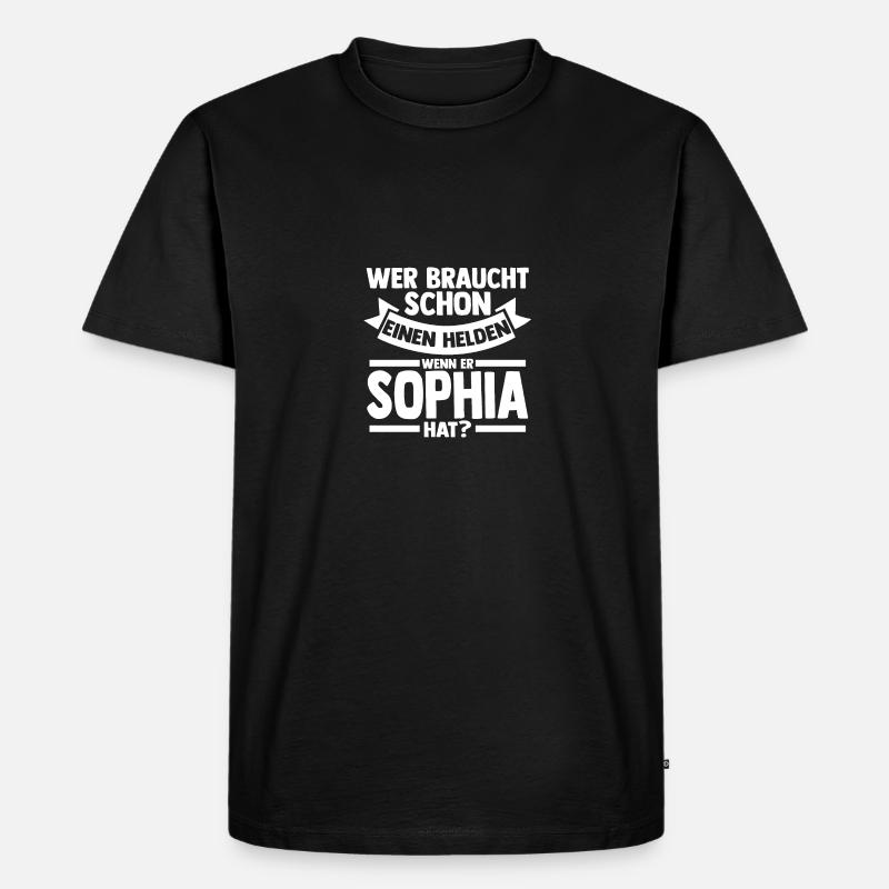 Vorname Heldin Sophia - Männer Premium Bio T-Shirt - Schwarz