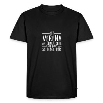 First name Verena - Men's Premium Organic T-Shirt - black - Front - Nico (187cm)