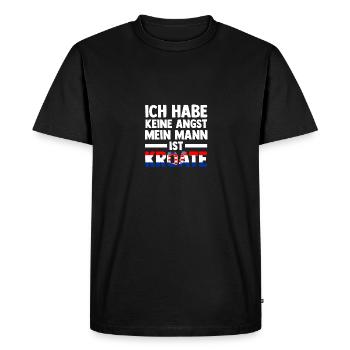 Croates Croates Croates Croatine Hrvatska Croatie - T-shirt Premium bio Homme - noir - Devant - Nico (187cm)