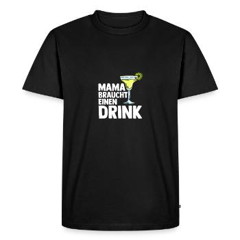 Maman Boire Célébrer l’alcool Maman - T-shirt Premium bio Homme - noir - Devant - Nico (187cm)