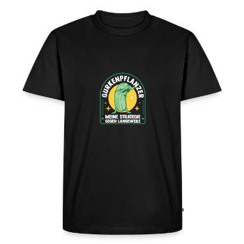 Jardinier Concombre Jardin fermier - T-shirt Premium bio Homme - noir - Devant - Nico (187cm)