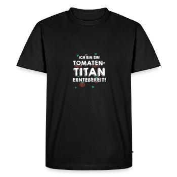 Jardinier Tomate Jardin Fermier - T-shirt Premium bio Homme - noir - Devant - Nico (187cm)