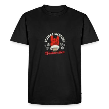Père Noël moto Noël Noël - T-shirt Premium bio Homme - noir - Devant - Nico (187cm)