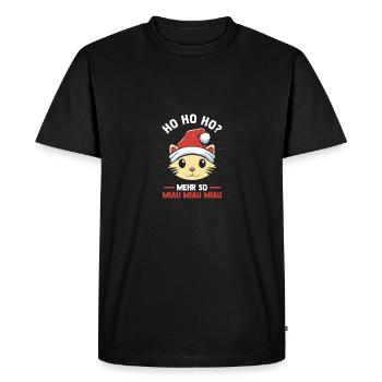 Père Noël Fête de Noël Noël Chats - T-shirt Premium bio Homme - noir - Devant - Nico (187cm)
