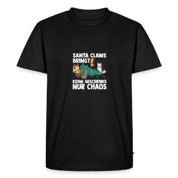 Santa Claus Christmas Party Christmas Cats - Men's Premium Organic T-Shirt - black - Front - Nico (187cm)