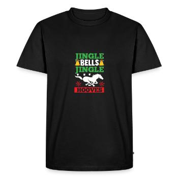Père Noël Noël équitation cavalier chevaux - T-shirt Premium bio Homme - noir - Devant - Nico (187cm)