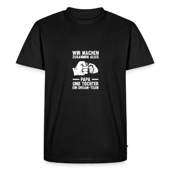 Dad And Daughter - Men's Premium Organic T-Shirt - black - Front - Nico (187cm)