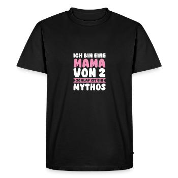 Mom of 2 children - Men's Premium Organic T-Shirt - black - Front - Nico (187cm)