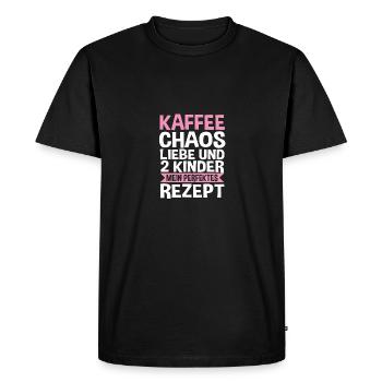 Mom of 2 children - Men's Premium Organic T-Shirt - black - Front - Nico (187cm)