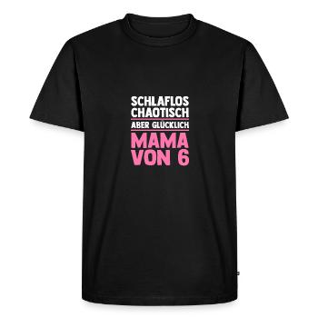 Maman de 6 enfants - T-shirt Premium bio Homme - noir - Devant - Nico (187cm)