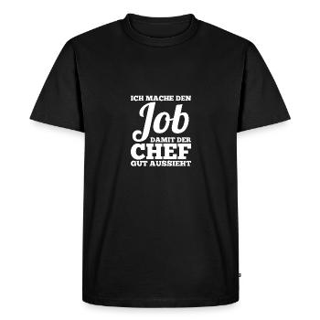 Employé Travailleur Collègue de travail - T-shirt Premium bio Homme - noir - Devant - Nico (187cm)