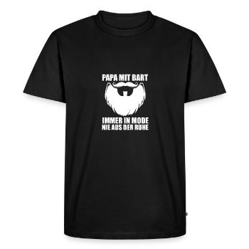 Papa avec une barbe - T-shirt Premium bio Homme - noir - Devant - Nico (187cm)